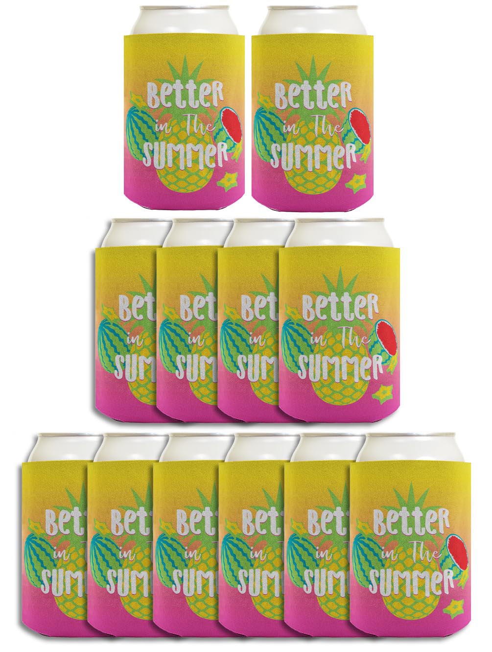 Summer Vibes Better In The Summer Standard or Slim Can Thermocooler Drink Sleeve