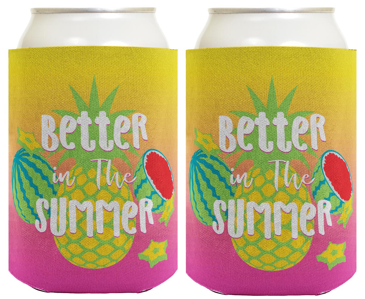 Summer Vibes Better In The Summer Standard or Slim Can Thermocooler Drink Sleeve