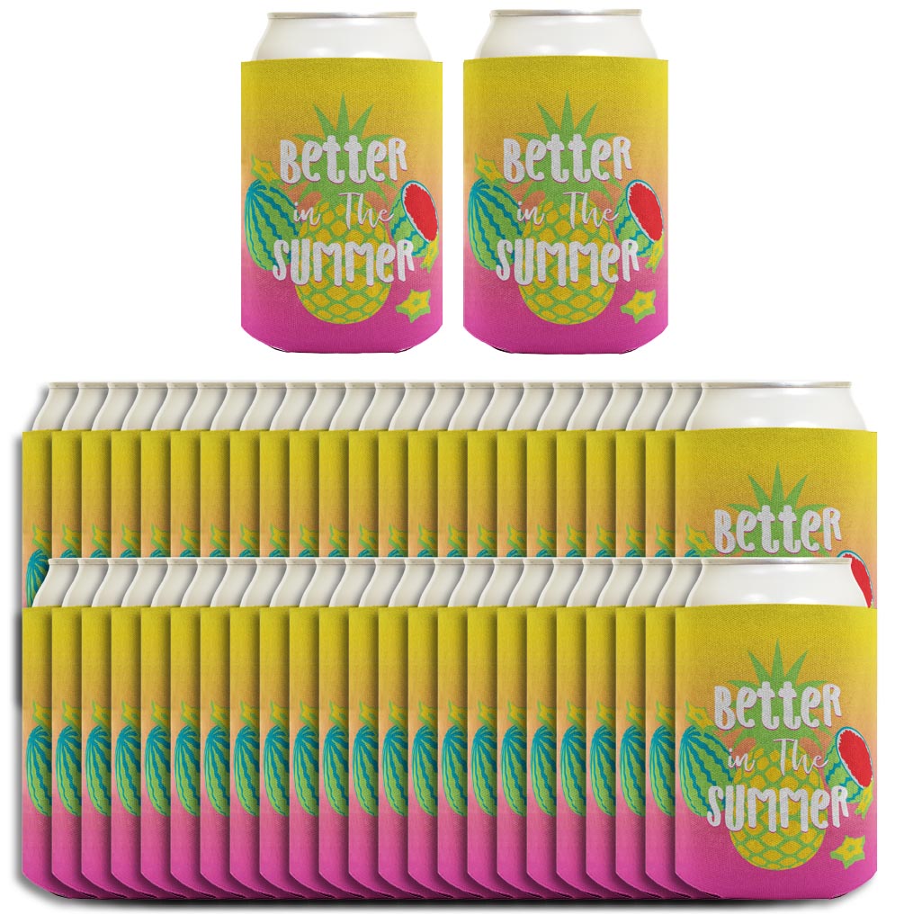 Summer Vibes Better In The Summer Standard or Slim Can Thermocooler Drink Sleeve