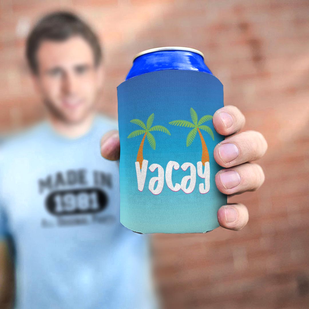 man holding drink sleeve