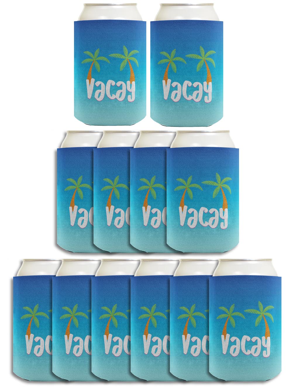 Summer Vibes Vacay Standard or Slim Can Thermocooler Drink Sleeve