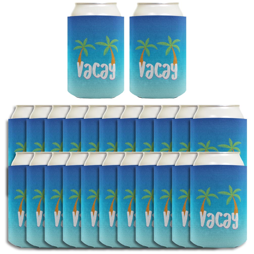 Summer Vibes Vacay Standard or Slim Can Thermocooler Drink Sleeve