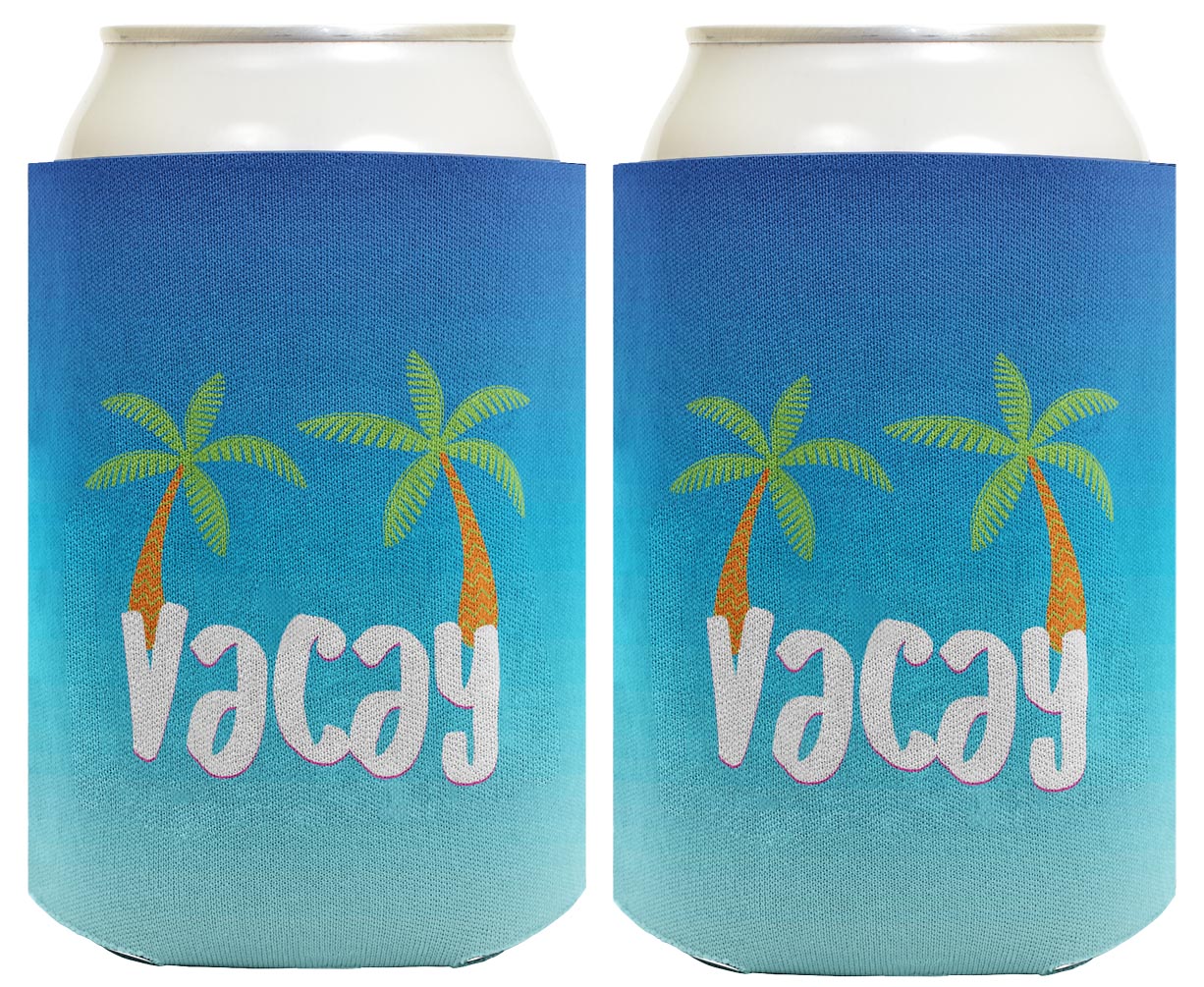 Summer Vibes Vacay Standard or Slim Can Thermocooler Drink Sleeve
