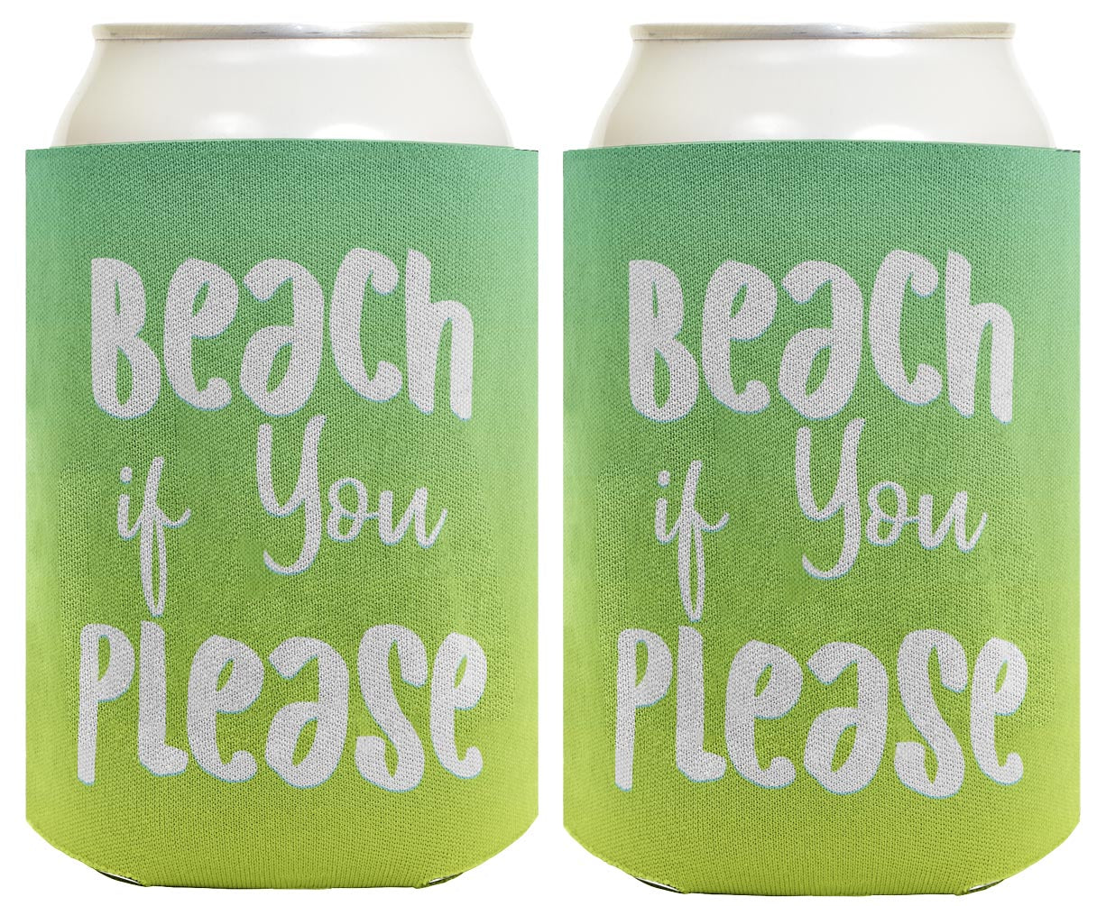 Summer Vibes Beach If You Please Standard or Slim Can Thermocooler Drink Sleeve