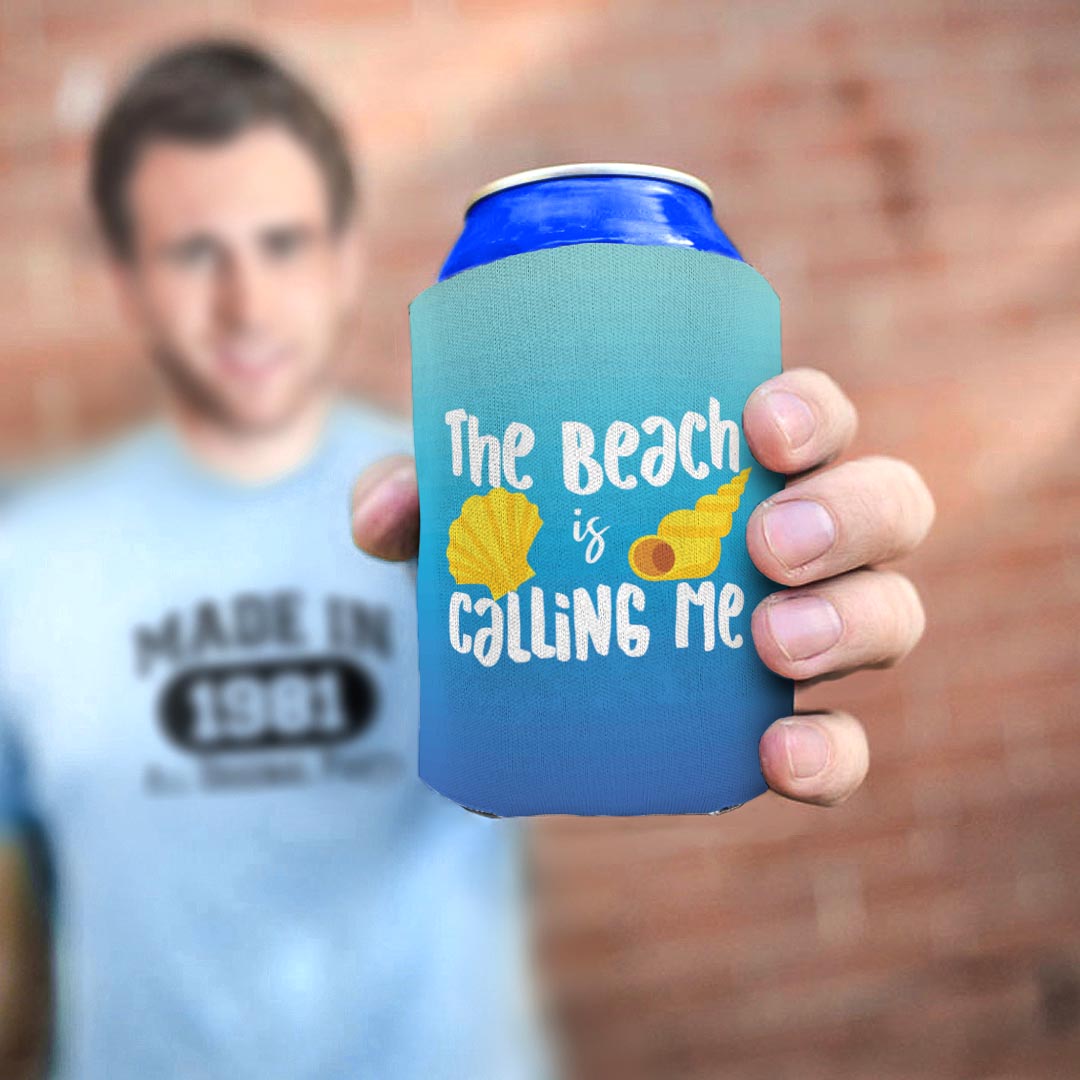 man holding drink sleeve