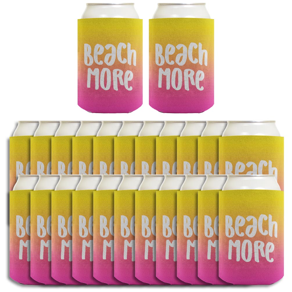 Summer Vibes Beach More Standard or Slim Can Thermocooler Drink Sleeve