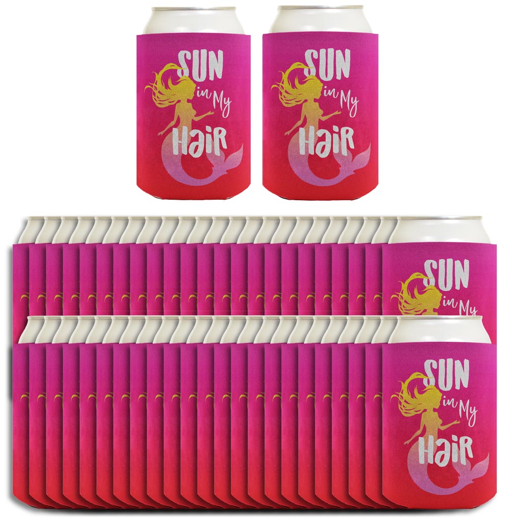 Summer Vibes Sun In My Hair Standard or Slim Can Thermocooler Drink Sleeve