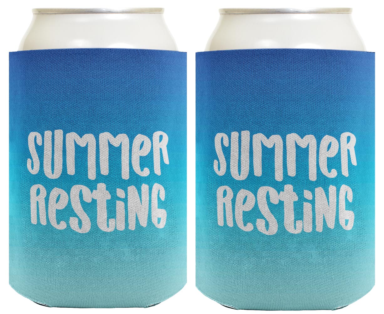 Summer Vibes Summer Resting Standard or Slim Can Thermocooler Drink Sleeve