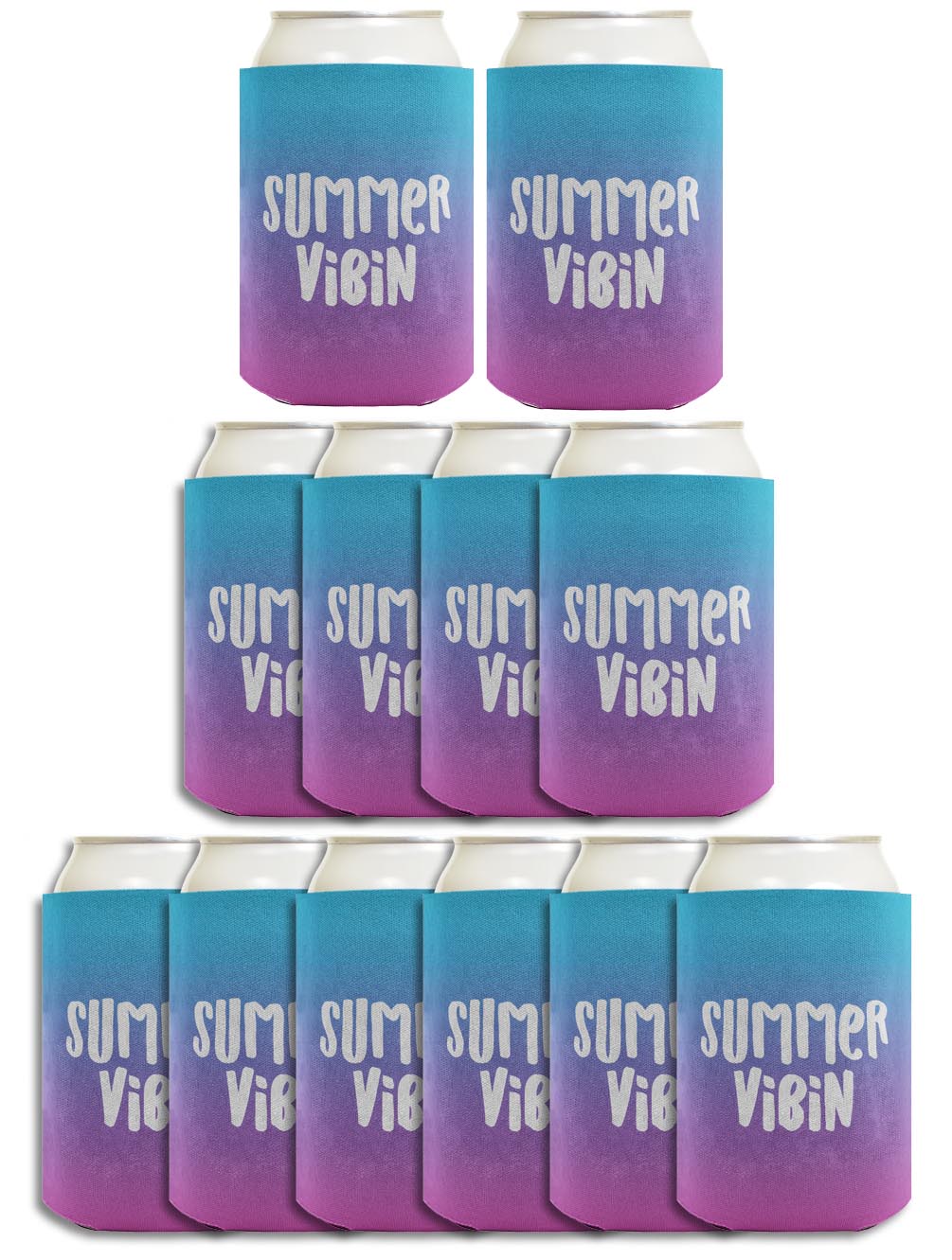 Summer Vibes Summer Vibin Standard or Slim Can Thermocooler Drink Sleeve