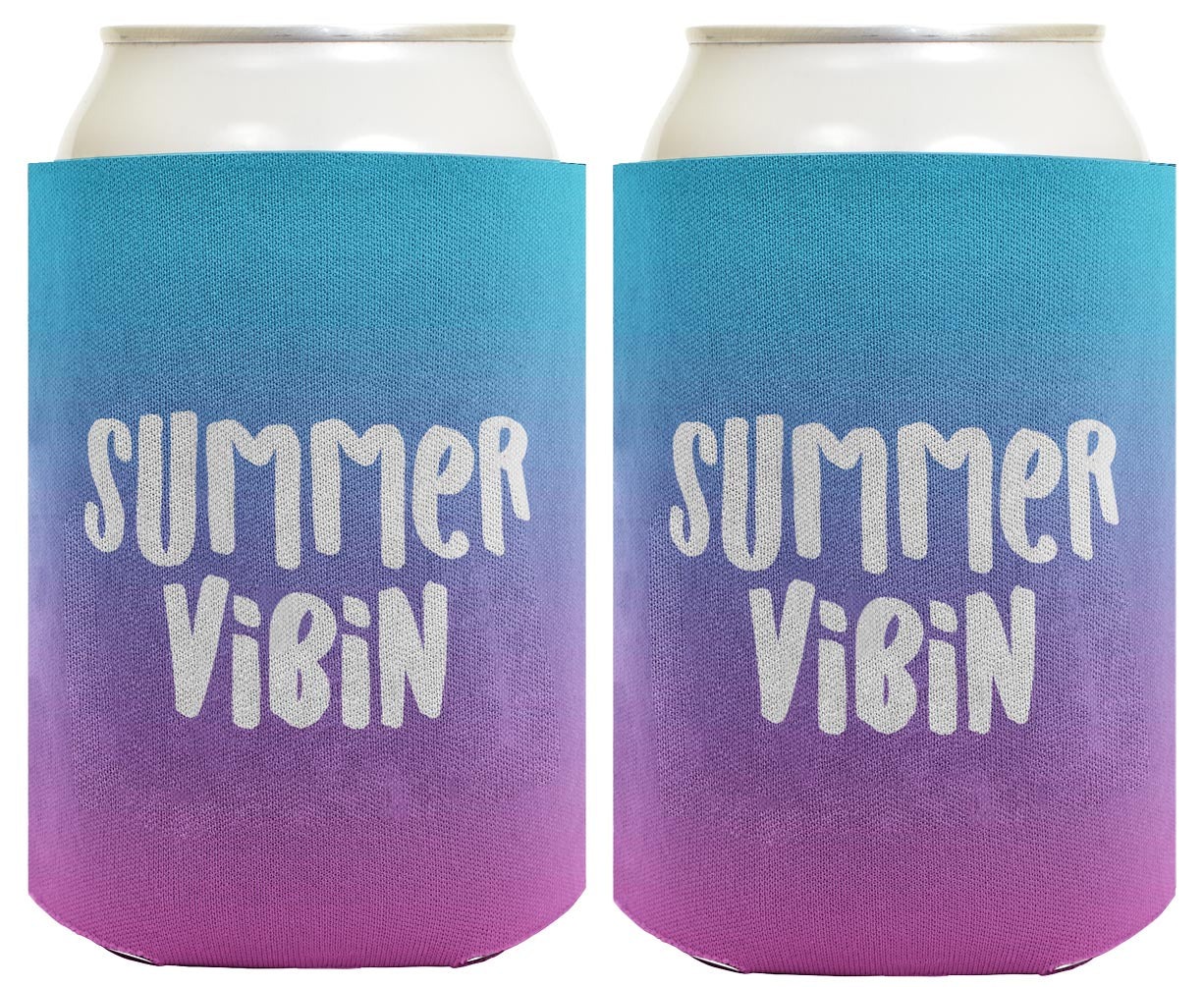 Summer Vibes Summer Vibin Standard or Slim Can Thermocooler Drink Sleeve