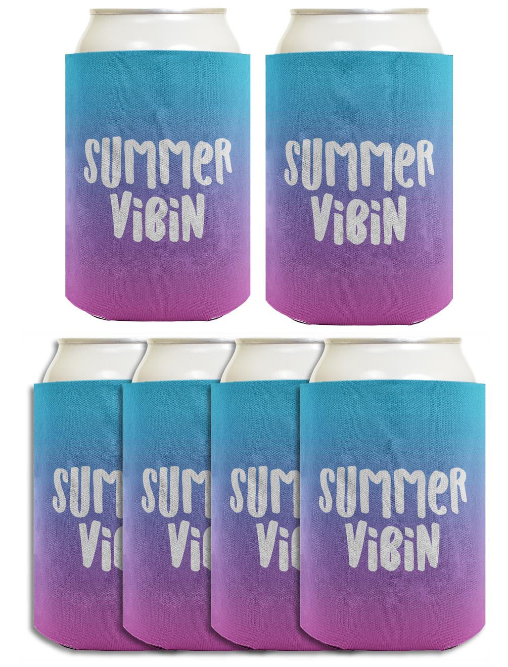Summer Vibes Summer Vibin Standard or Slim Can Thermocooler Drink Sleeve