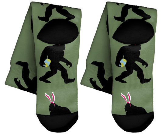 Sasquatch Easter Bunny 1 Pair Novelty Crew Socks