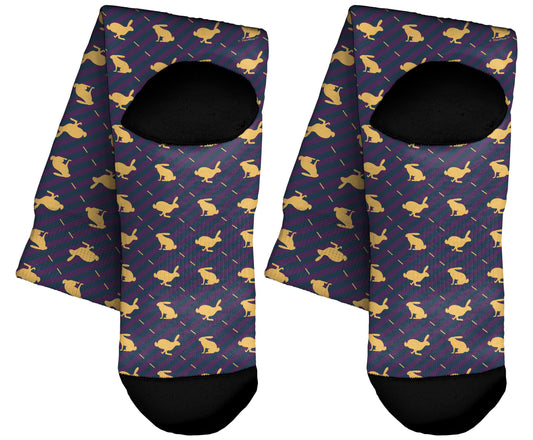 Classic Bunny Silhouette Pattern 1 Pair Novelty Crew Socks