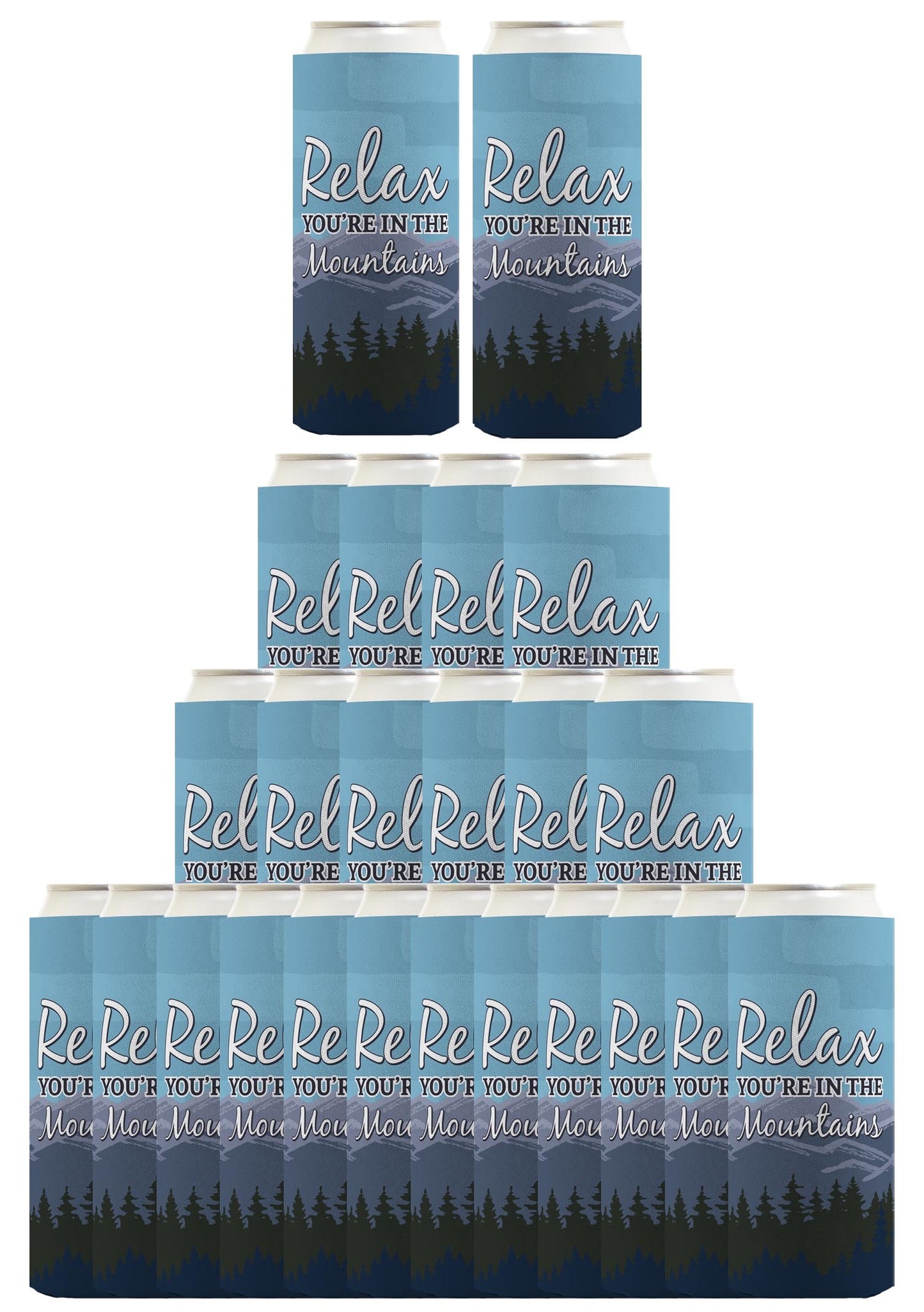Relax You're in the Mountains Standard or Slim Can Thermocooler Drink Sleeve