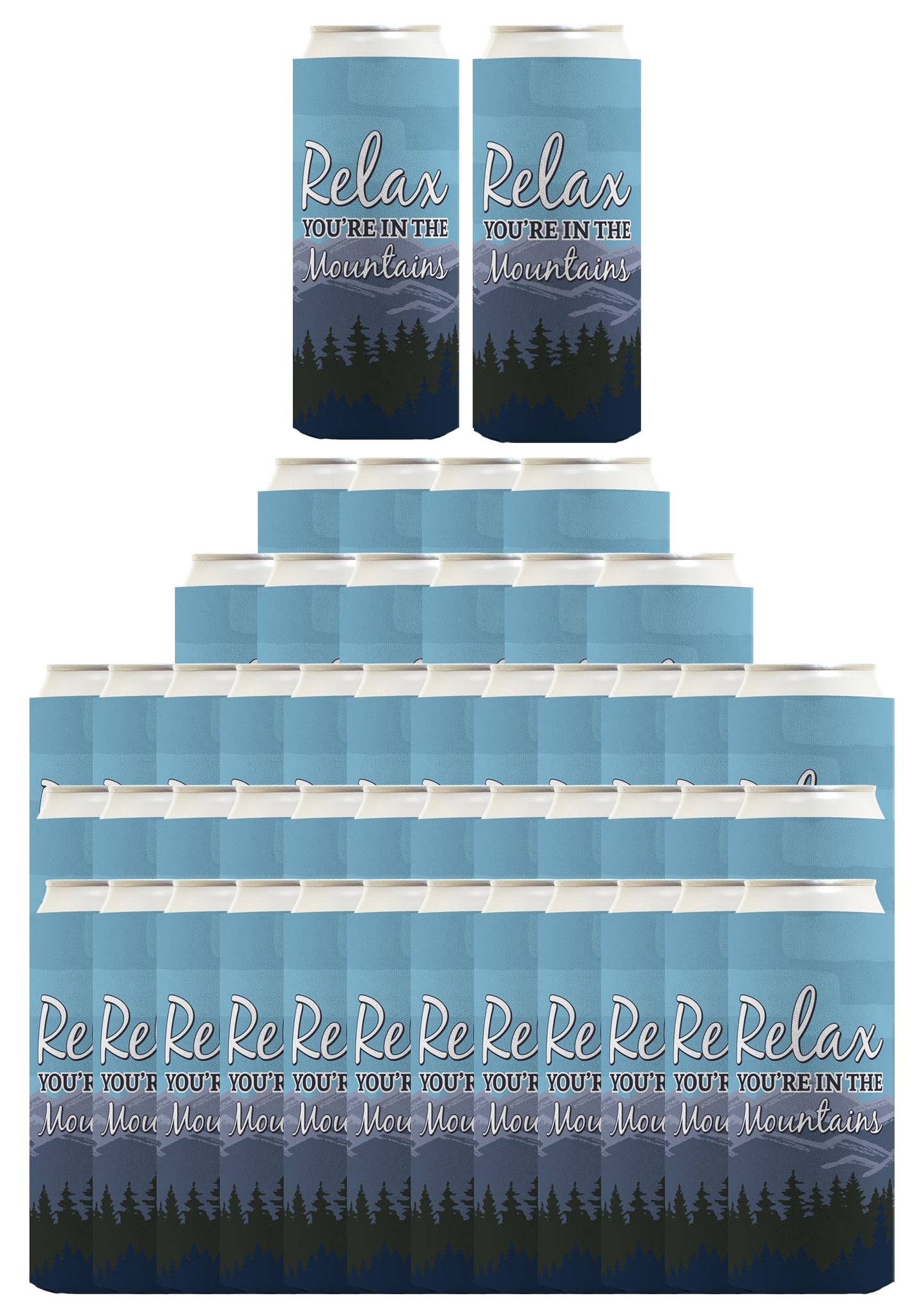 Relax You're in the Mountains Standard or Slim Can Thermocooler Drink Sleeve