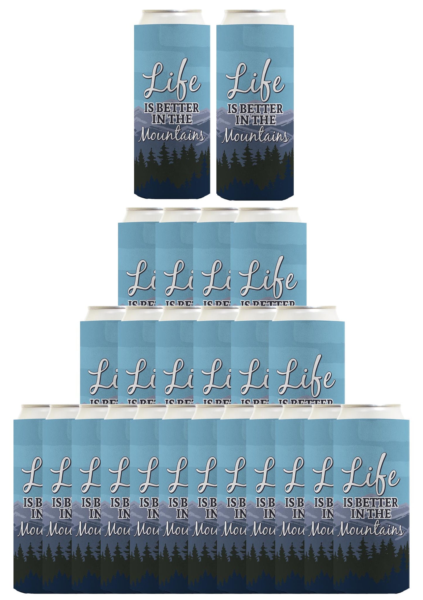 Life is Better in the Mountains Standard or Slim Can Thermocooler Drink Sleeve