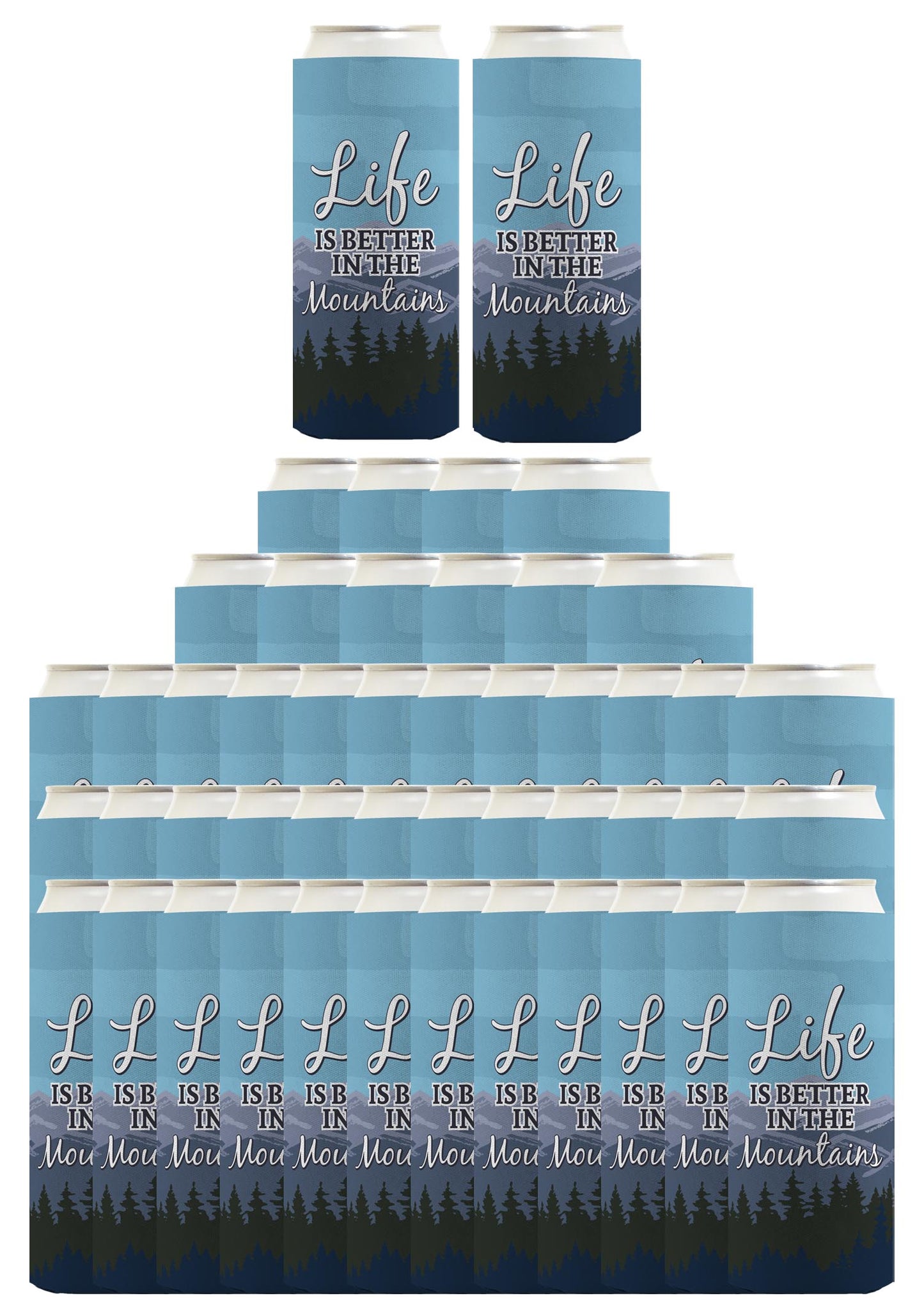 Life is Better in the Mountains Standard or Slim Can Thermocooler Drink Sleeve