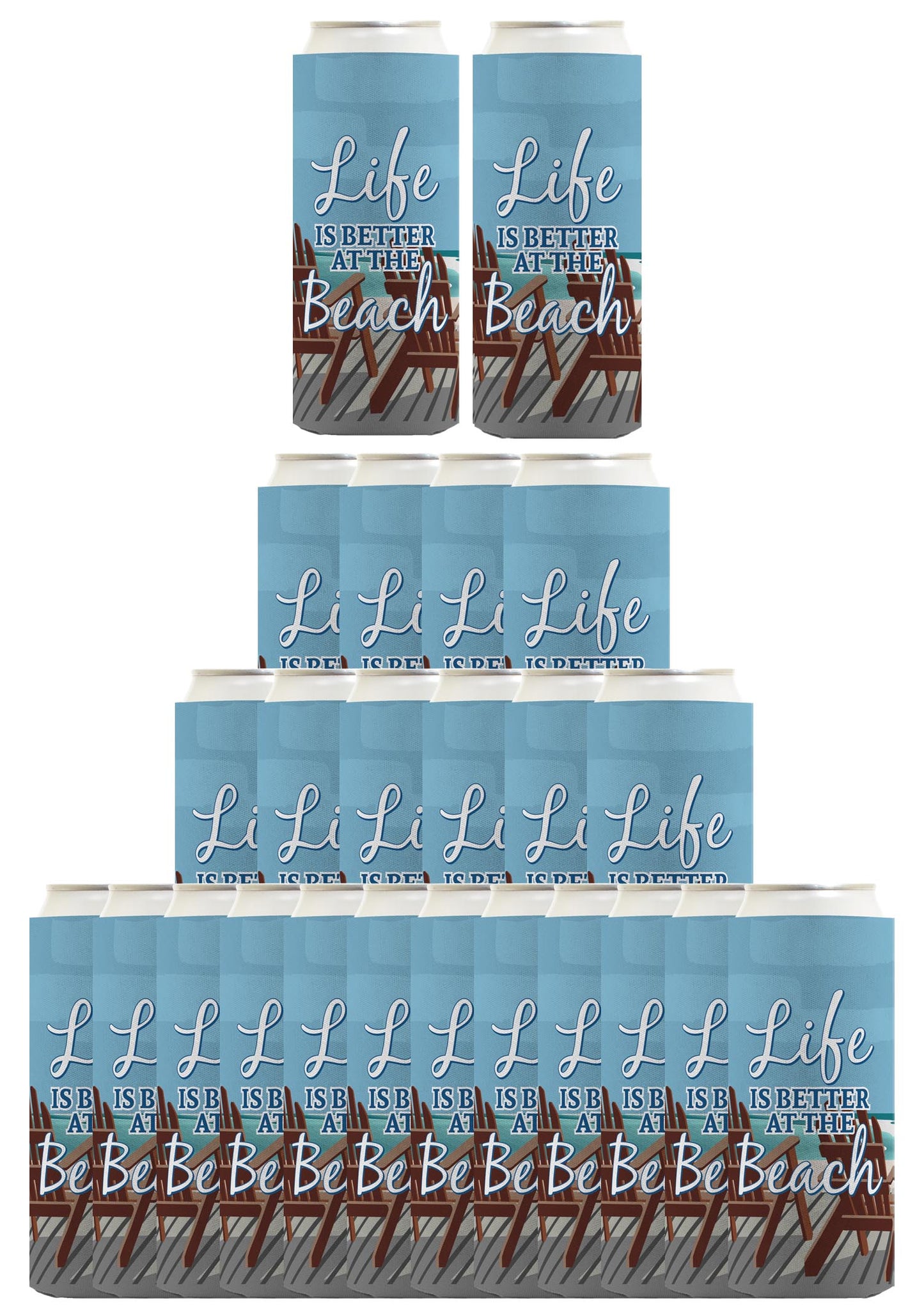 Life is Better at the Beach Standard or Slim Can Thermocooler Drink Sleeve
