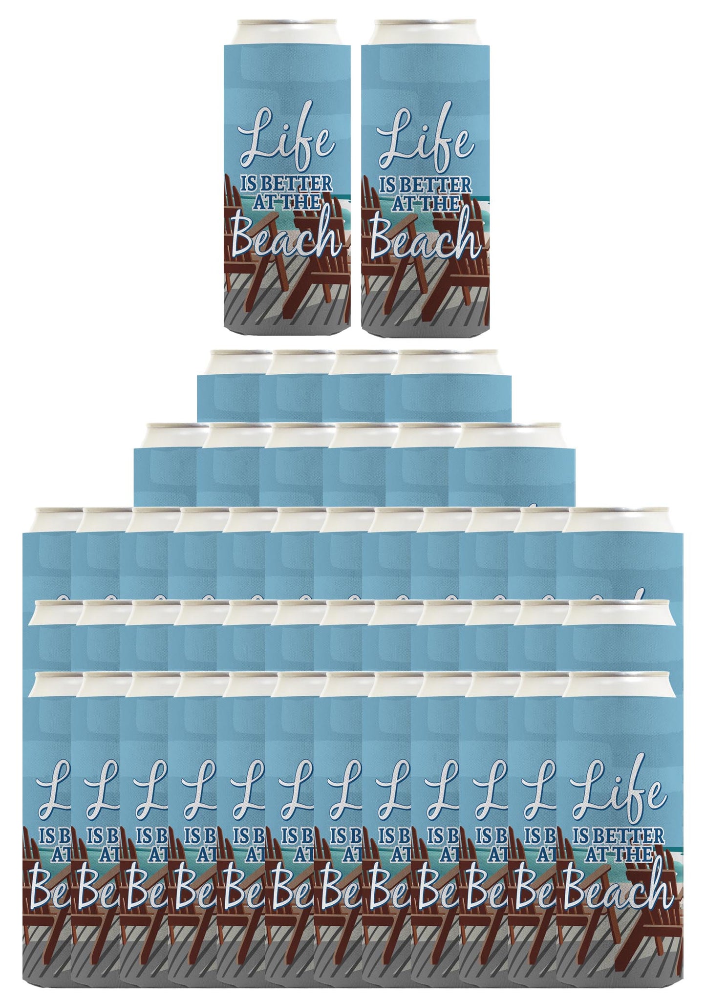 Life is Better at the Beach Standard or Slim Can Thermocooler Drink Sleeve