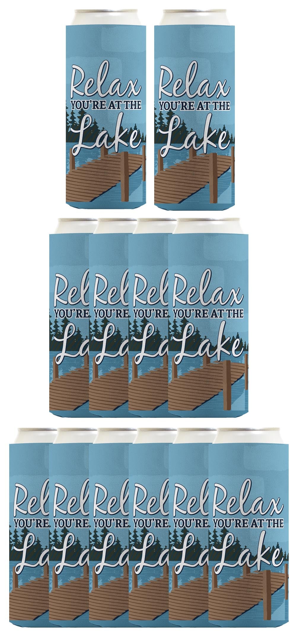 Relax You're at the Lake Standard or Slim Can Thermocooler Drink Sleeve
