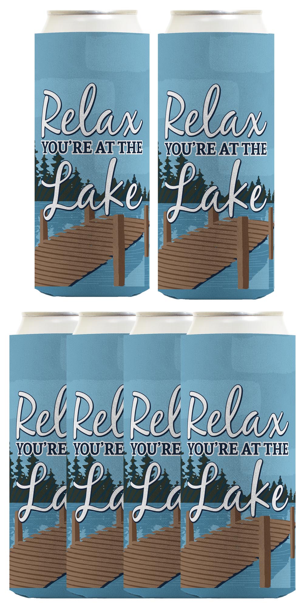 Relax You're at the Lake Standard or Slim Can Thermocooler Drink Sleeve