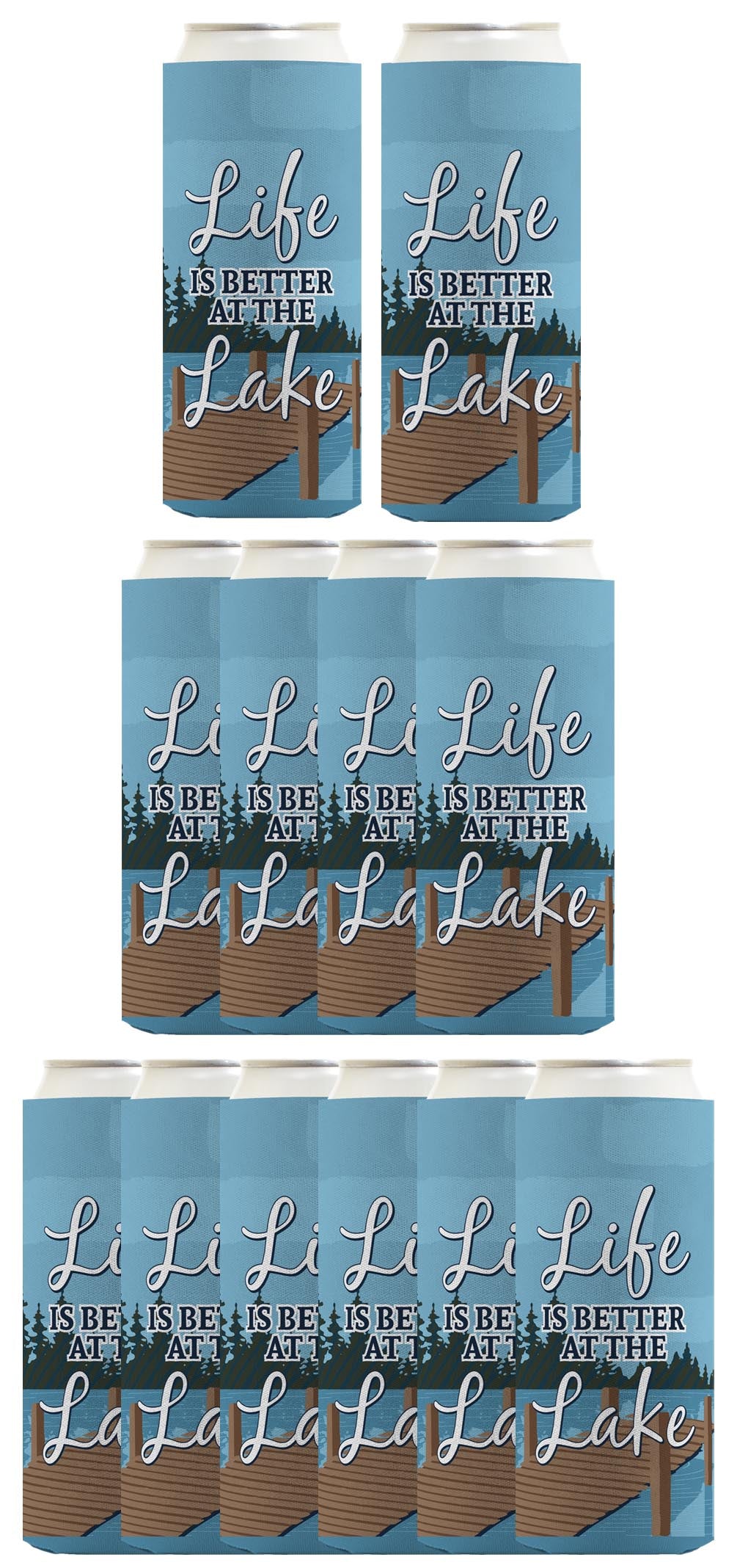 Life is Better at the Lake Standard or Slim Can Thermocooler Drink Sleeve