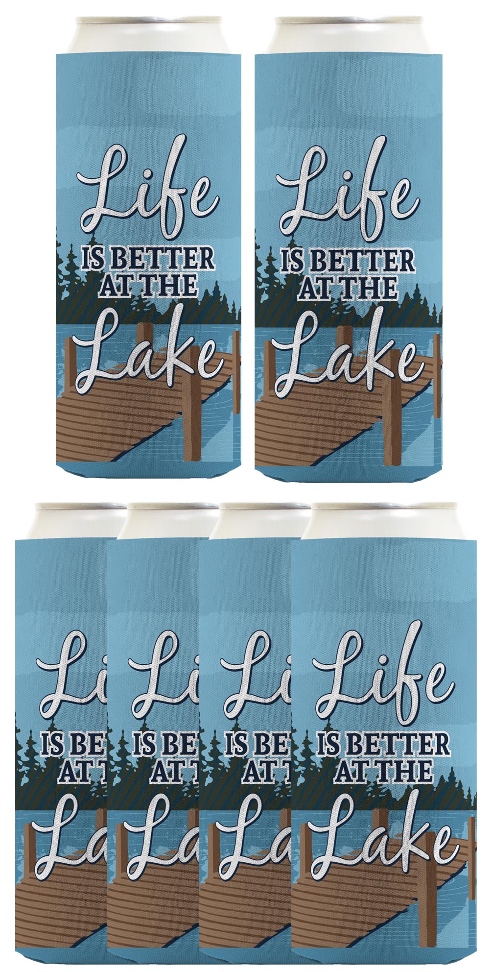 Life is Better at the Lake Standard or Slim Can Thermocooler Drink Sleeve