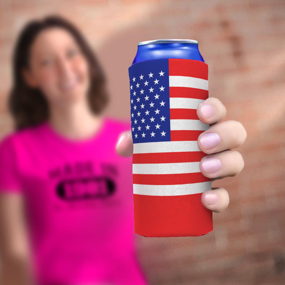 woman holding drink sleeve