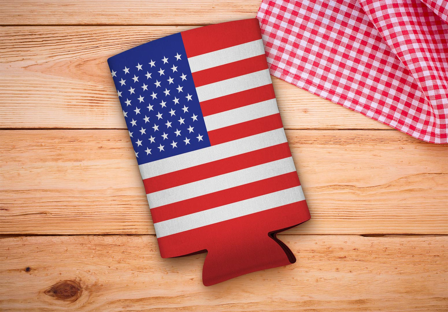 drink sleeve on a wood background