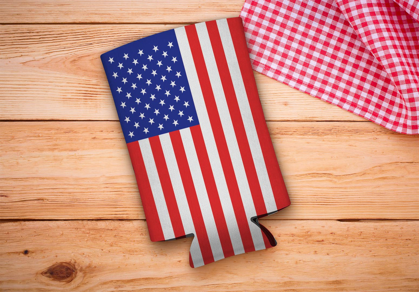 drink sleeve on a wood background