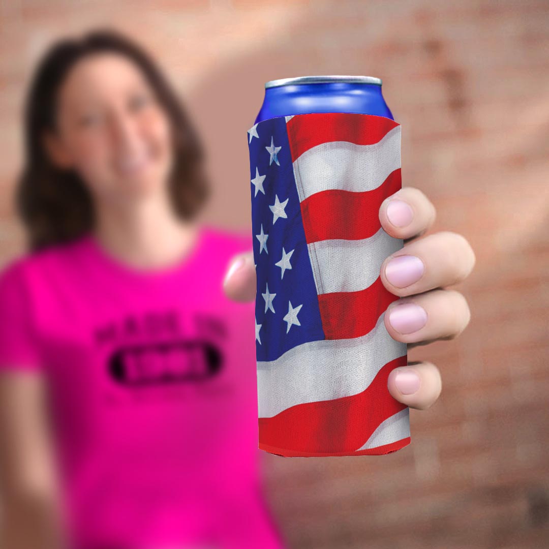 woman holding drink sleeve