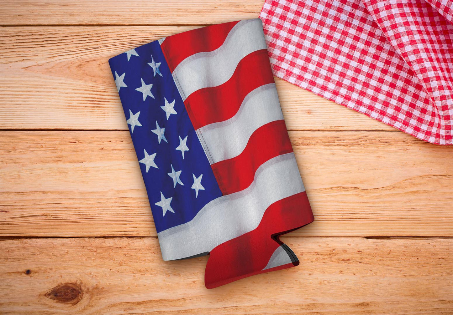 drink sleeve on a wood background