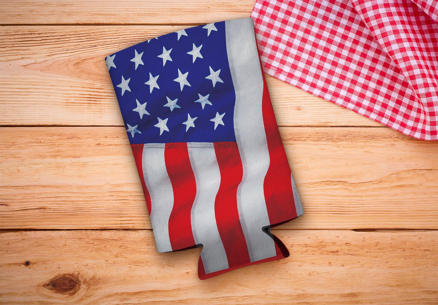 drink sleeve on a wood background