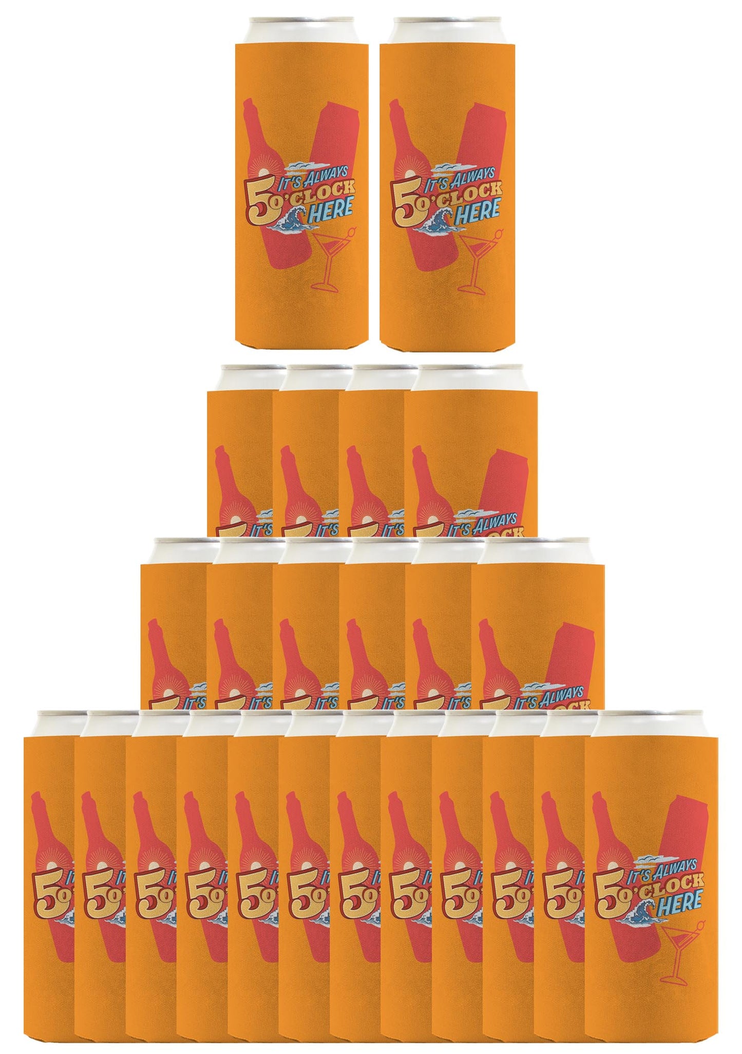 It's Always 5 O'Clock Here Standard or Slim Can Thermocooler Drink Sleeve