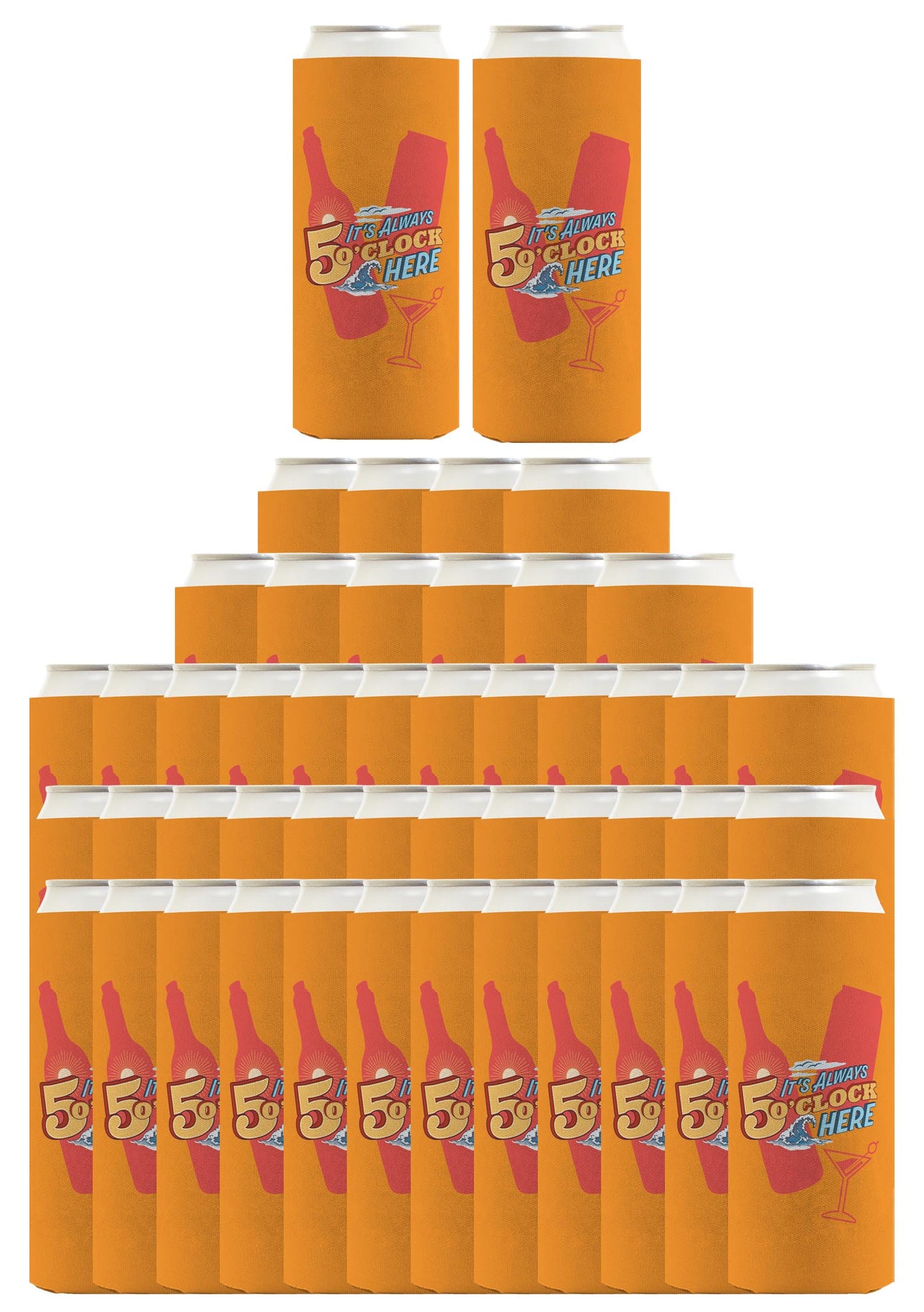 It's Always 5 O'Clock Here Standard or Slim Can Thermocooler Drink Sleeve