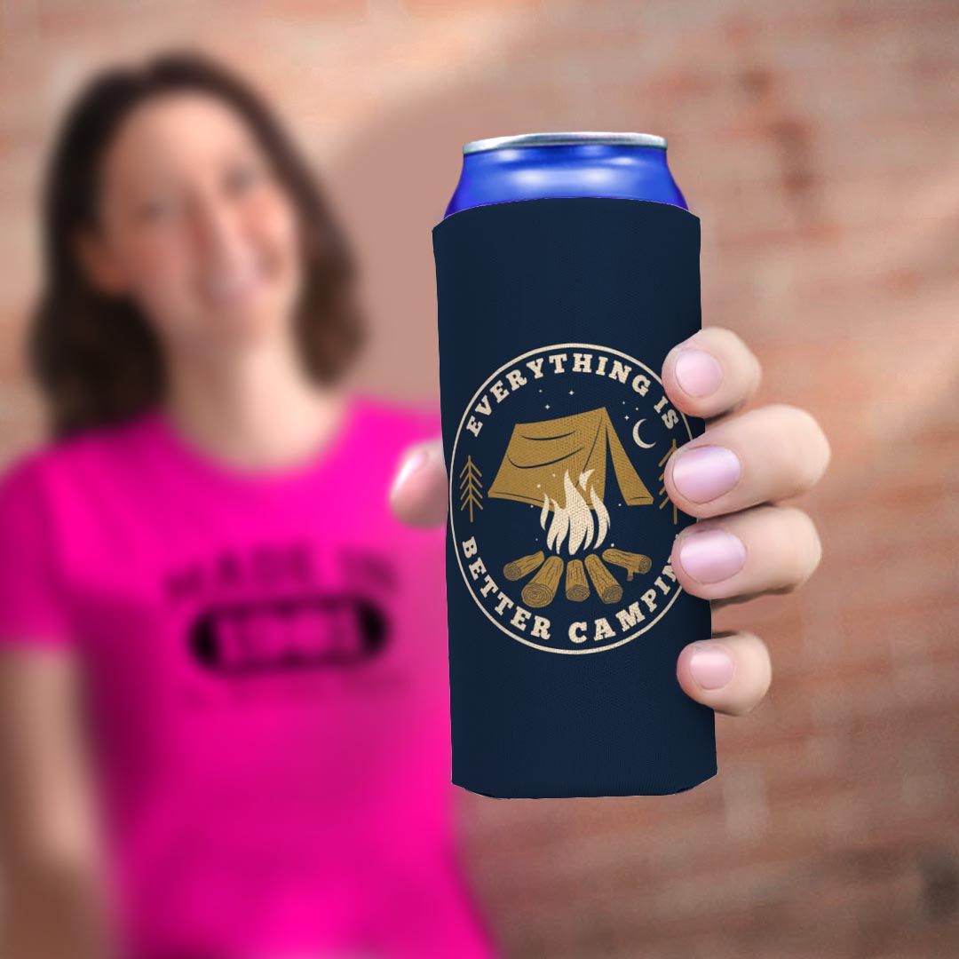woman holding drink sleeve