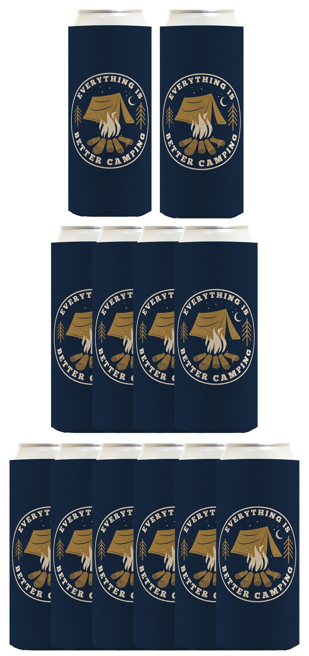 Everything Is Better Camping Standard or Slim Can Thermocooler Drink Sleeve