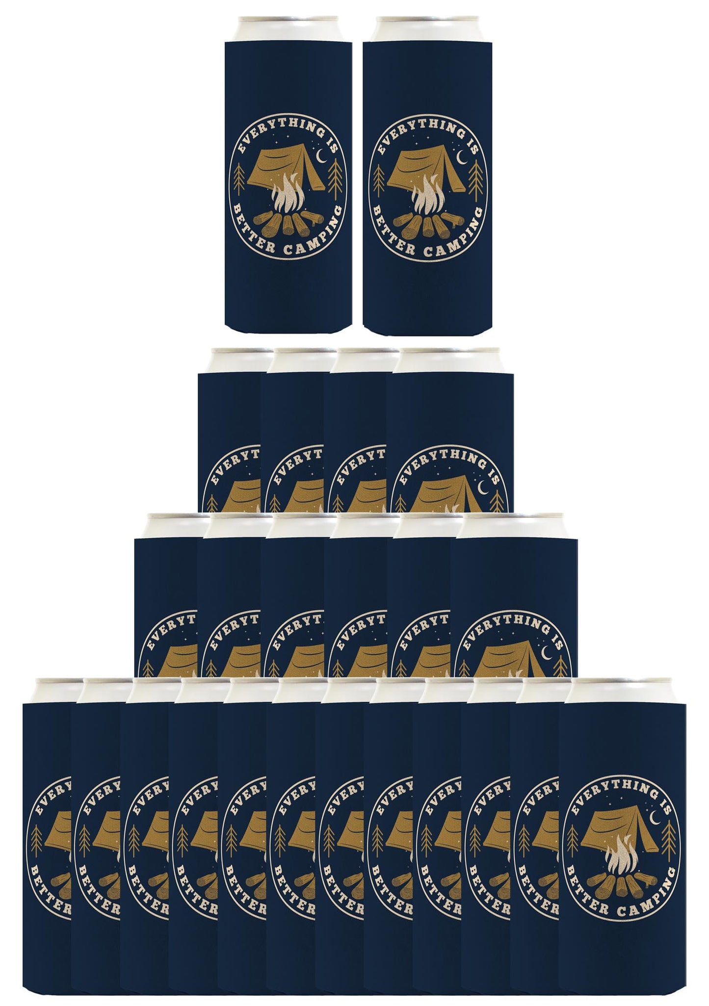 Everything Is Better Camping Standard or Slim Can Thermocooler Drink Sleeve