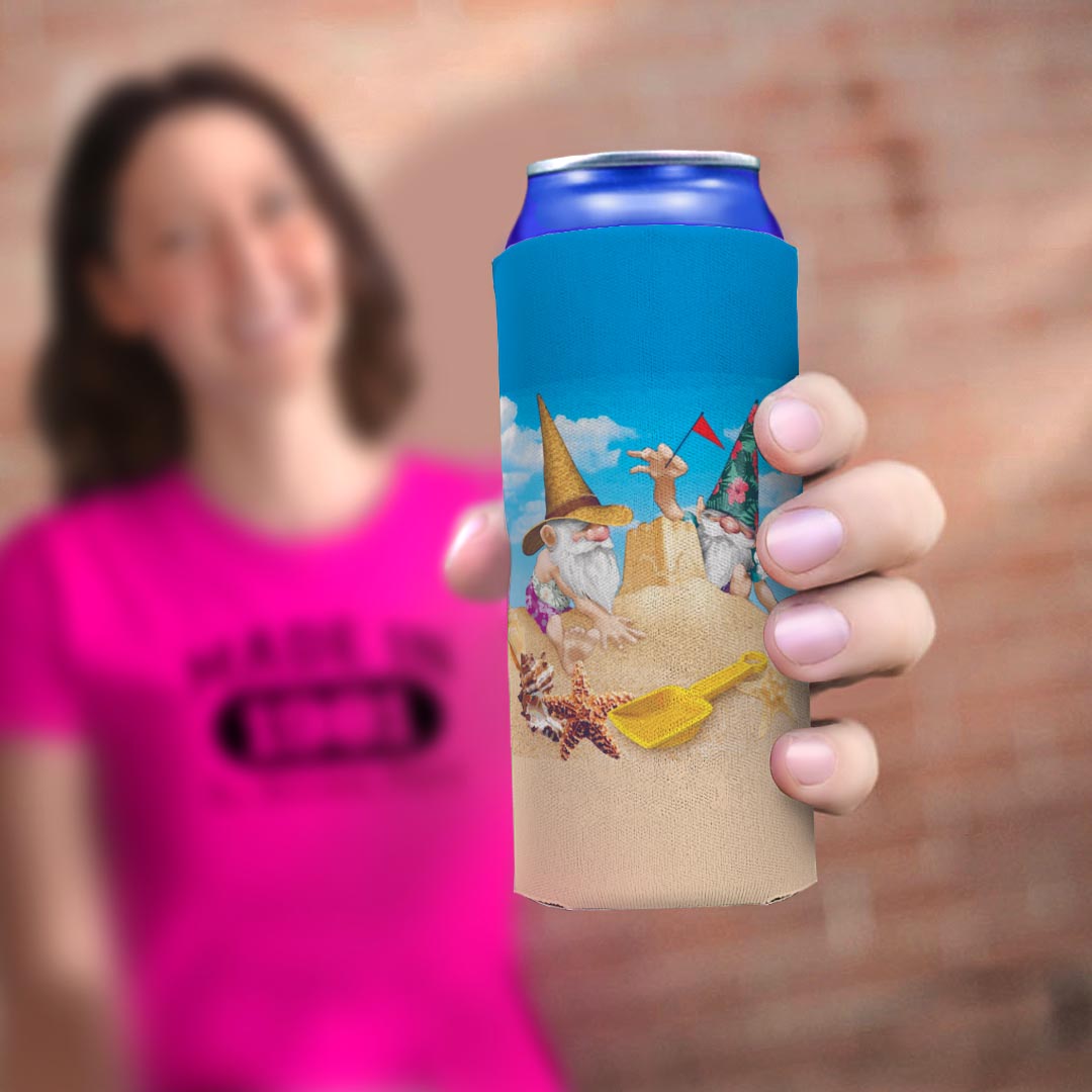 woman holding drink sleeve