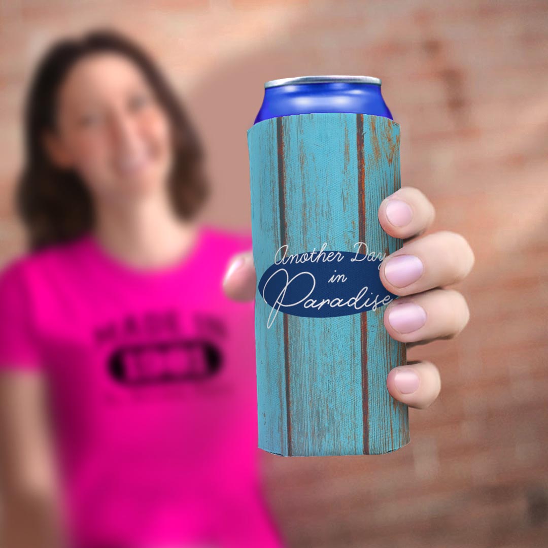 woman holding drink sleeve