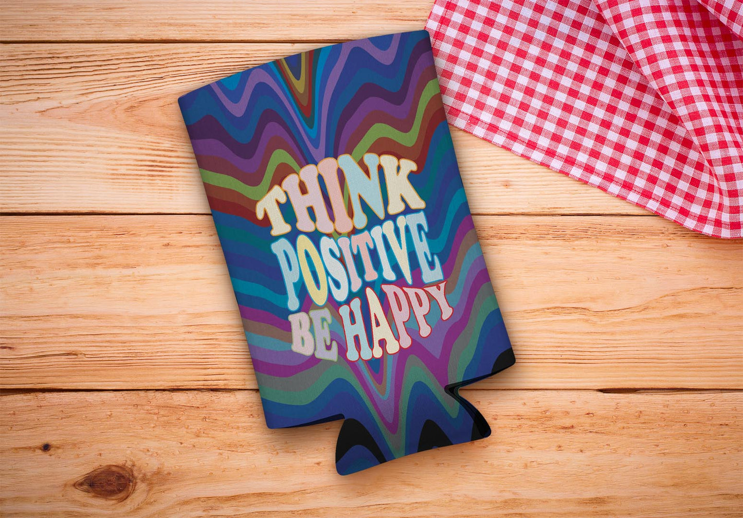 drink sleeve on a wood background