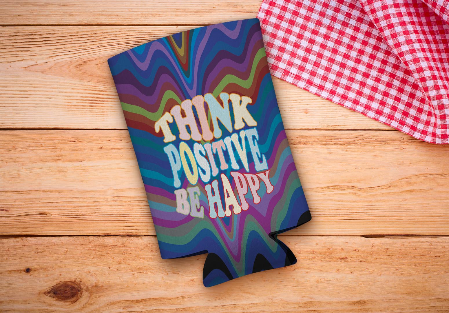 drink sleeve on a wood background