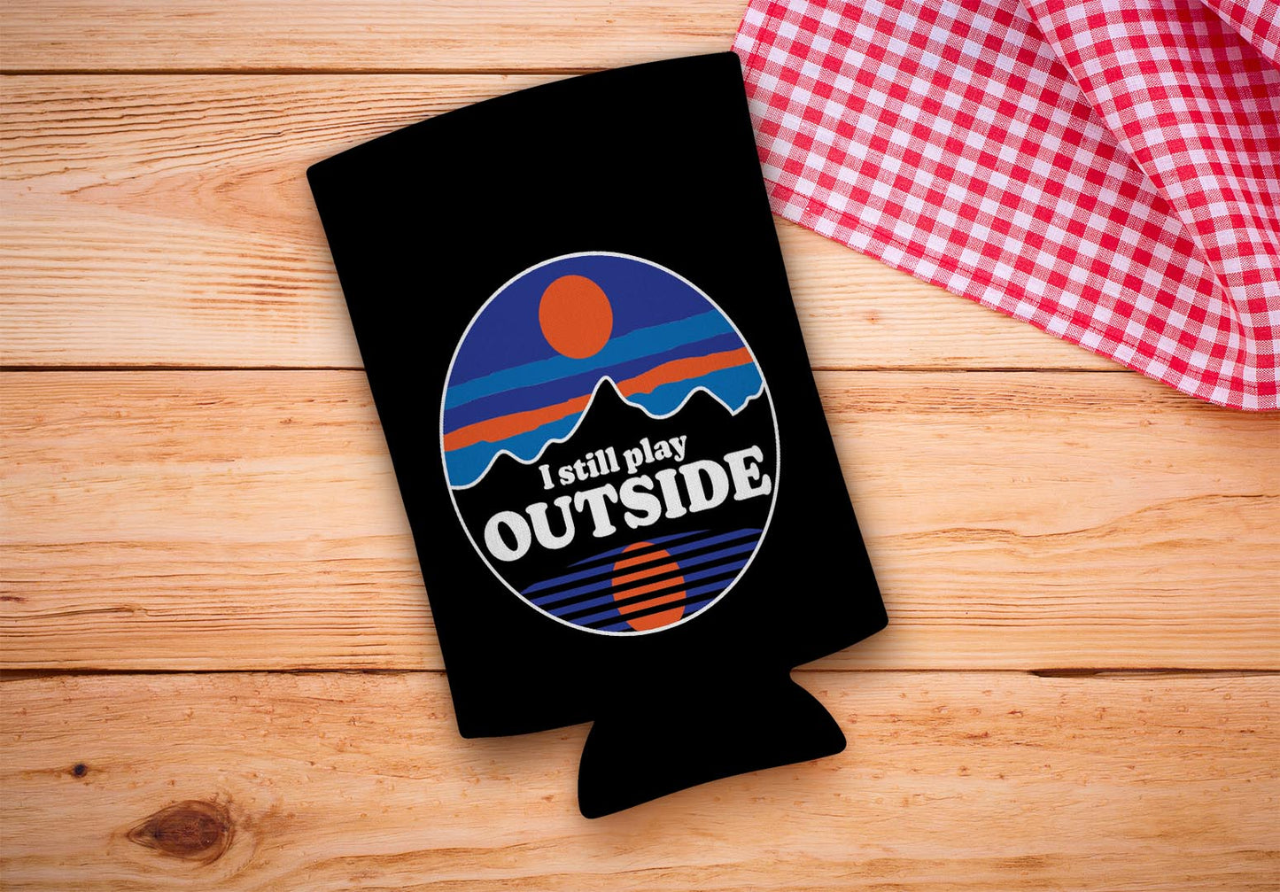 drink sleeve on a wood background