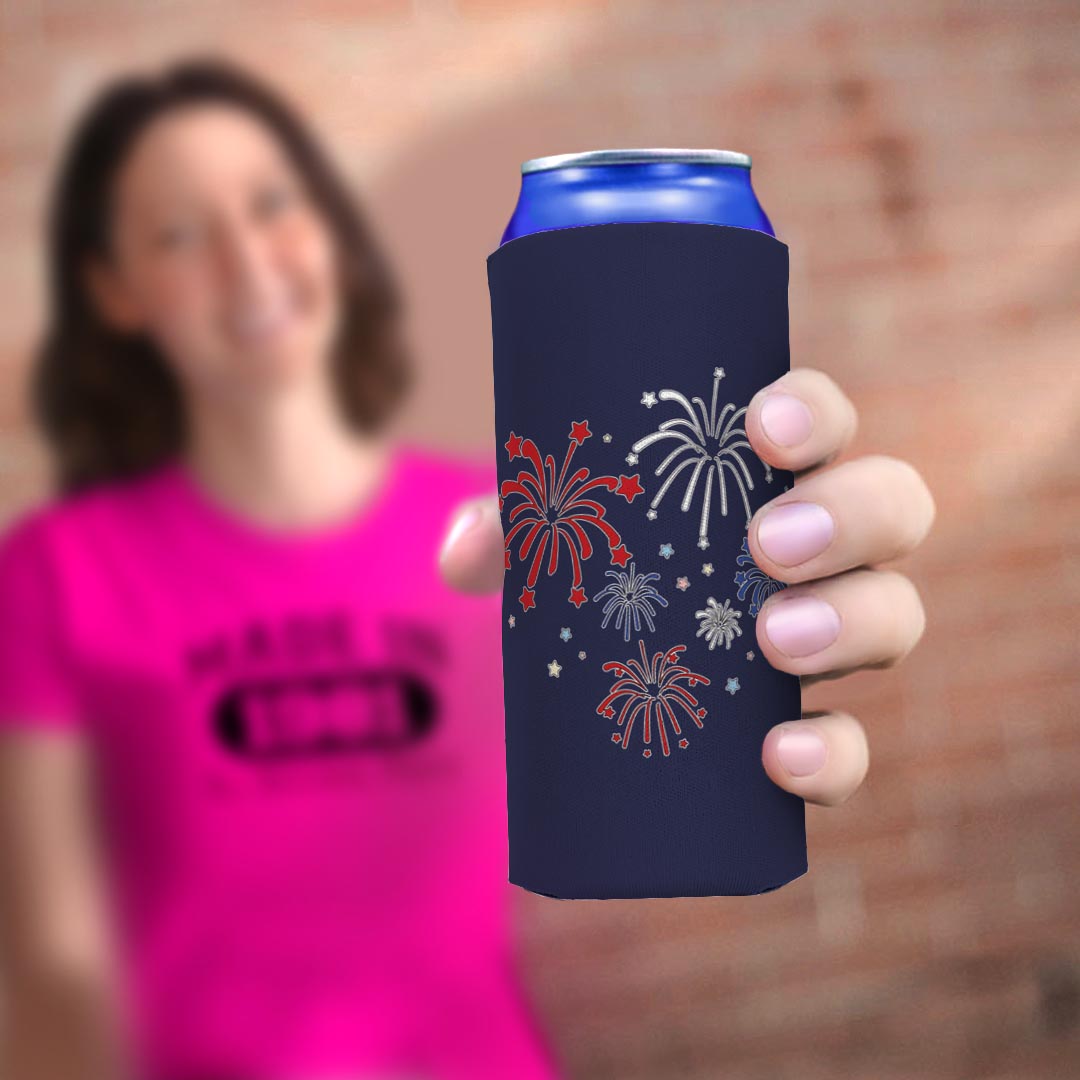 woman holding drink sleeve