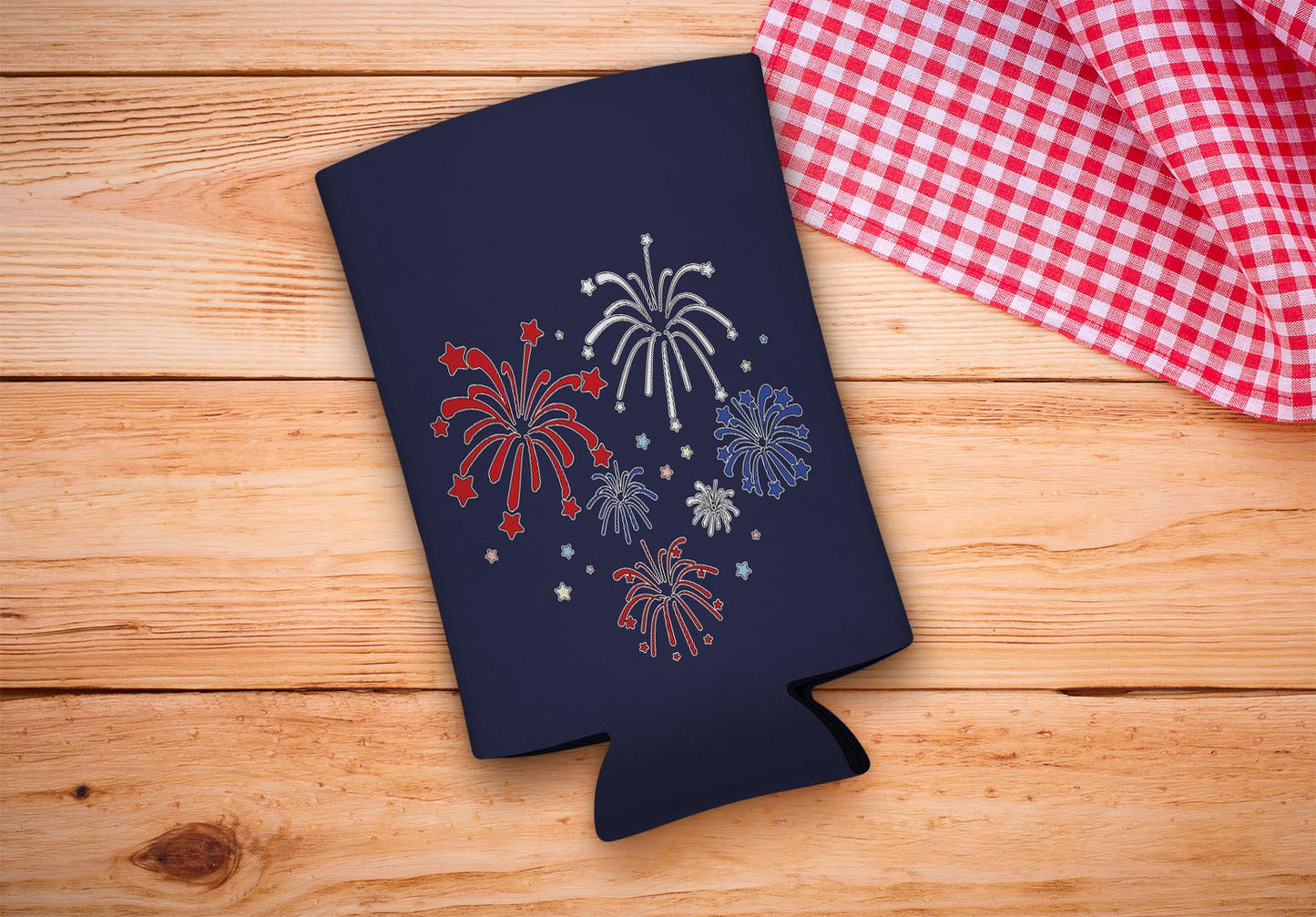 drink sleeve on a wood background