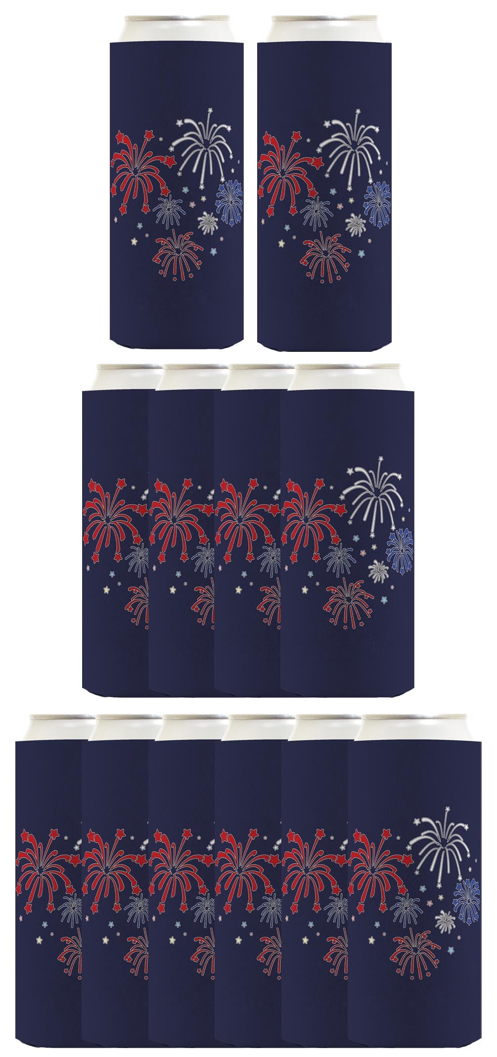 Fireworks Navy Standard or Slim Can Thermocooler Drink Sleeve