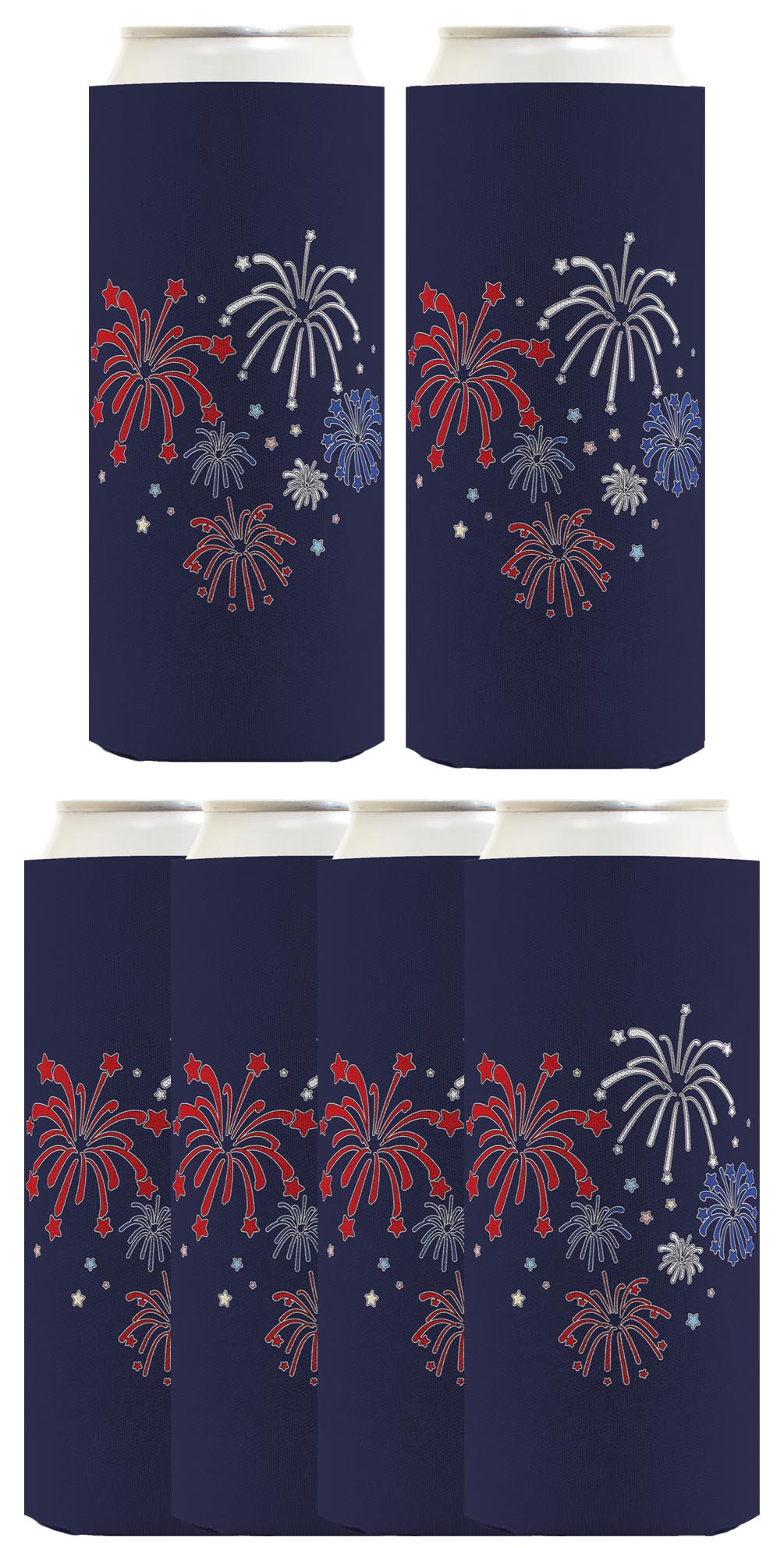 Fireworks Navy Standard or Slim Can Thermocooler Drink Sleeve