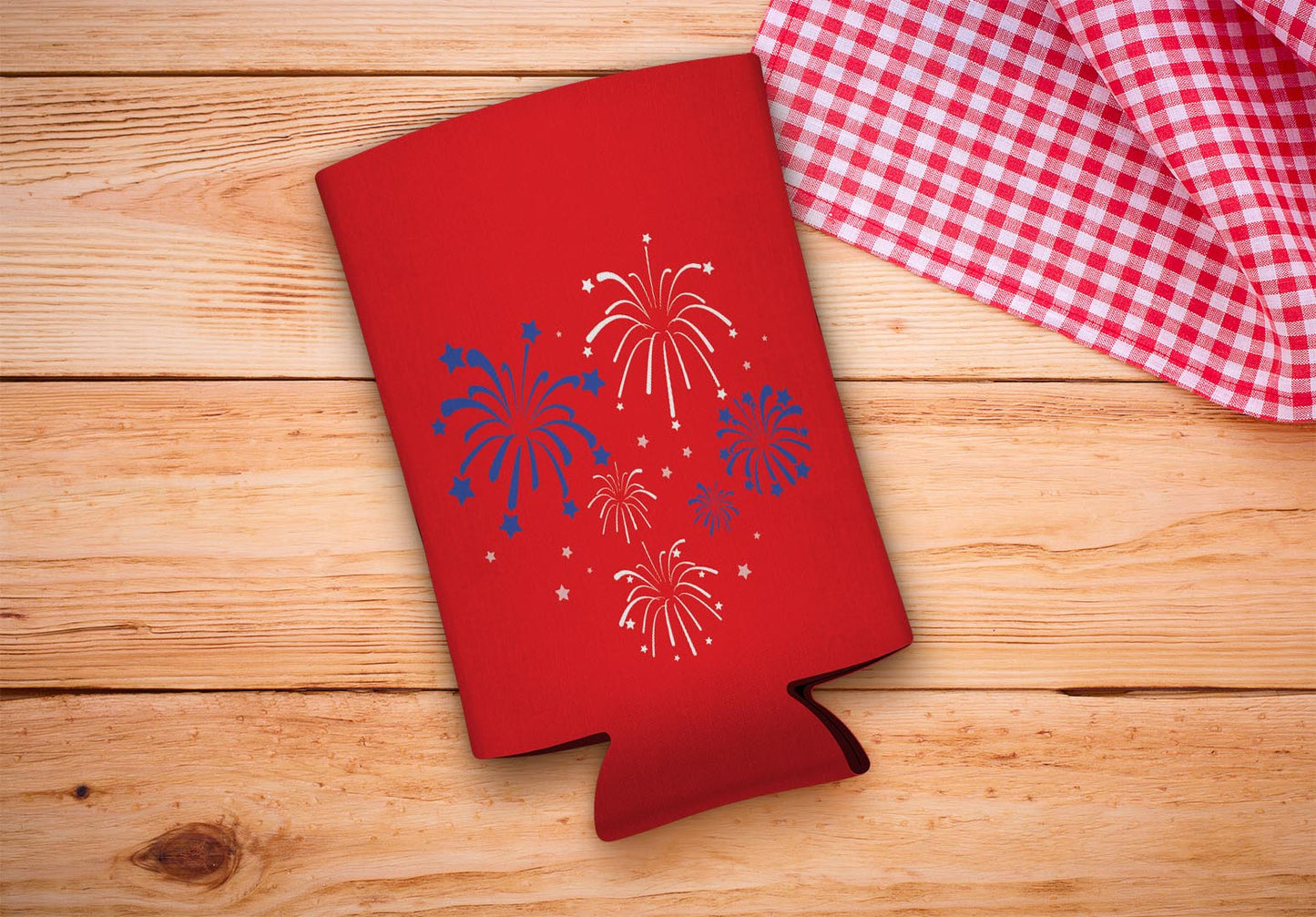 drink sleeve on a wood background