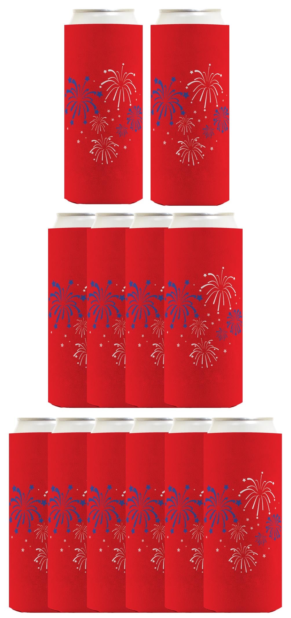 Fireworks Red Standard or Slim Can Thermocooler Drink Sleeve