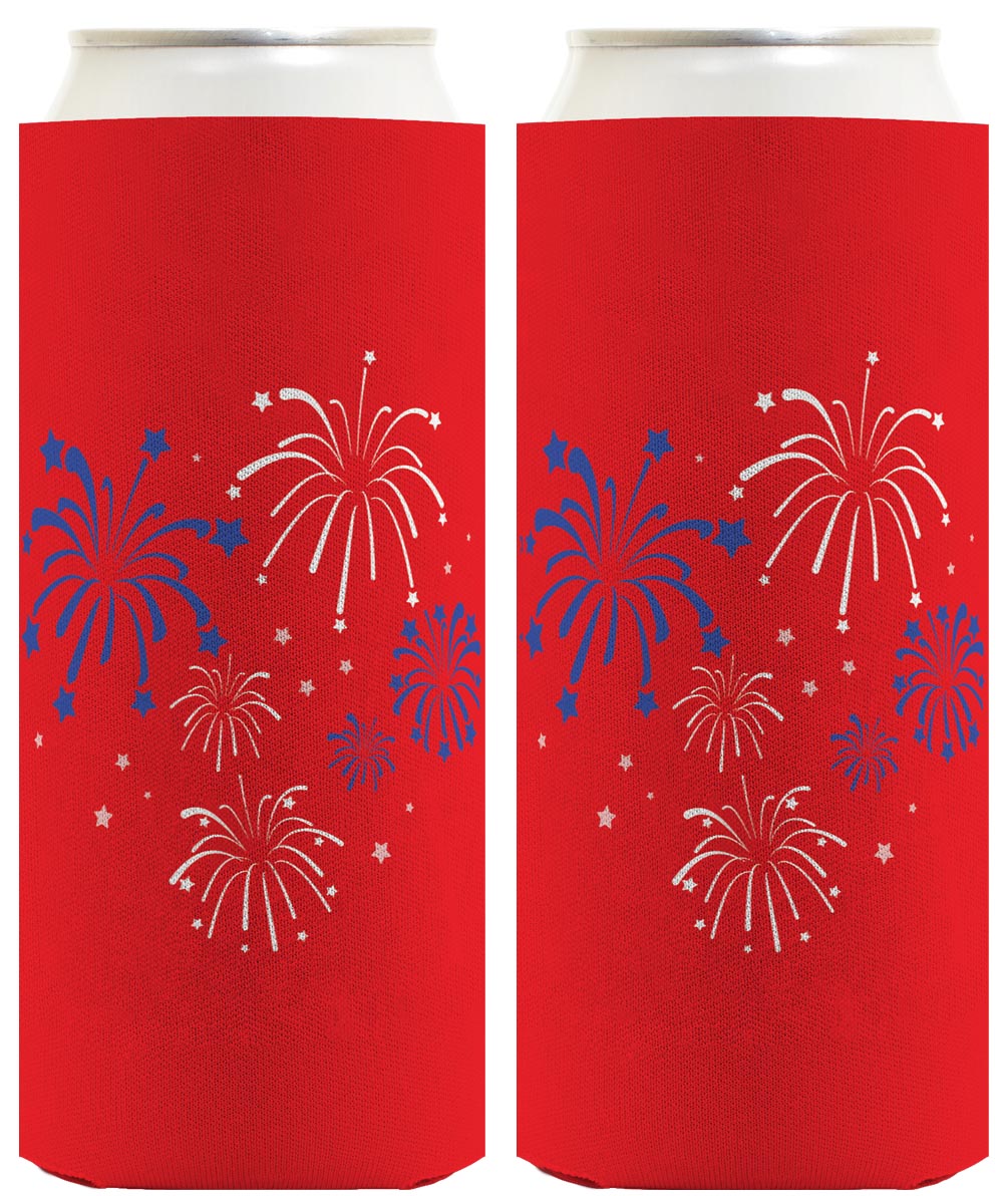 Fireworks Red Standard or Slim Can Thermocooler Drink Sleeve